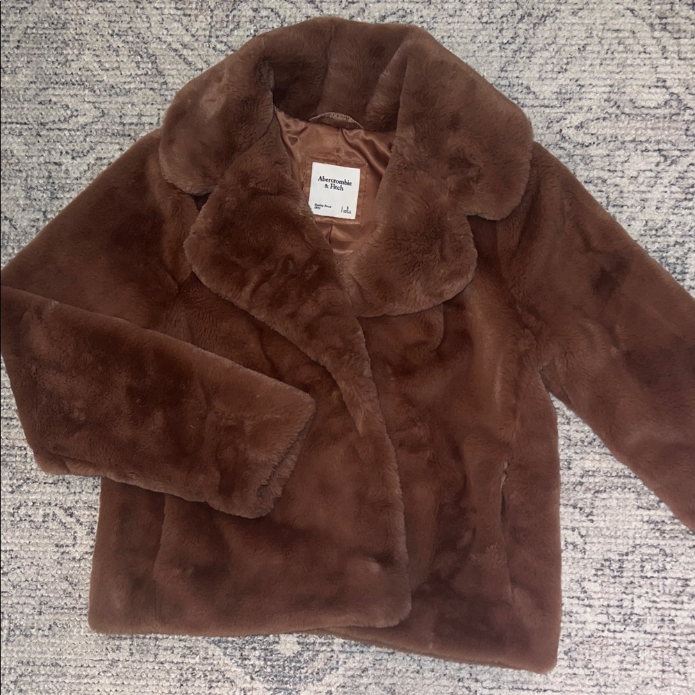 Abercrombie & Fitch Chocolate Faux Fur Jacket